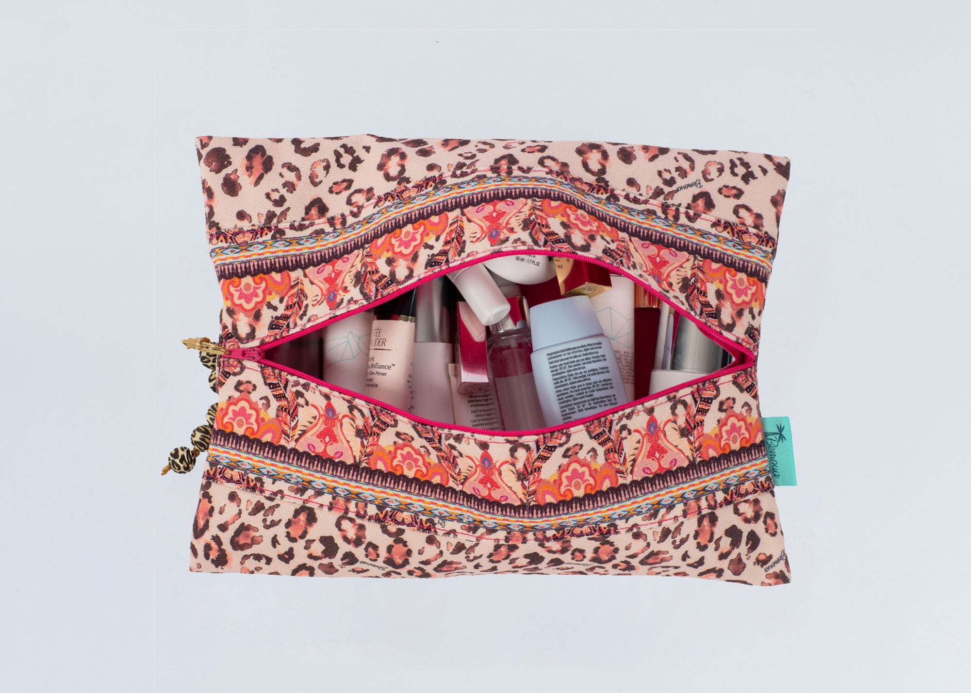 Kulturbeutel Premium Kulturtasche Abstrakt Floral Motiv Damen Reise Handtasche Einzigartige Designs Handmade In Germany Modell Capri S0och0hq