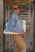 Bemoua Hamptons Canvas Shopper für Damen in Blau - getragen